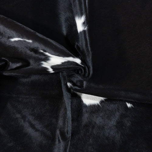 Brazilian Black and White Cowhide Rug Size 8'0" L x 5'10" W 7182