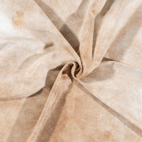 Brazilian Palomino and White Cowhide Rug Size 7'1" L x 5'10" W 7189