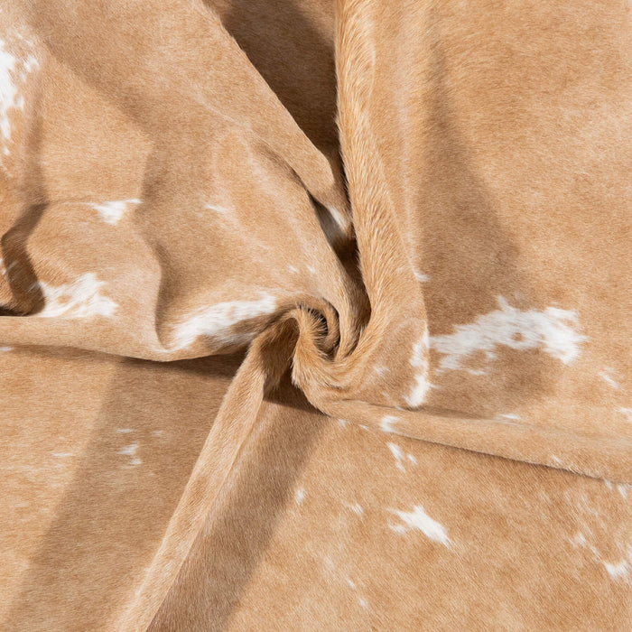 Brazilian Palomino and White Cowhide Rug Size 8'1" L x 6'9" W 7223