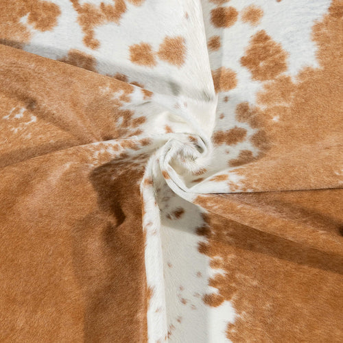 Brazilian Palomino and White Cowhide Rug Size 6'10" L x 6'0" W 7231