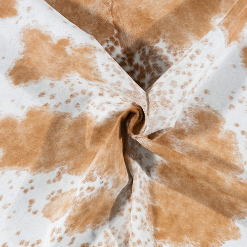 Brazilian Palomino and White Cowhide Rug Size 7'0" L x 5'10" W 7232