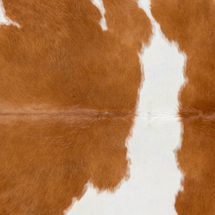Brazilian Brown and White Cowhide Rug Size 7'8" L x 6'11" W 7236