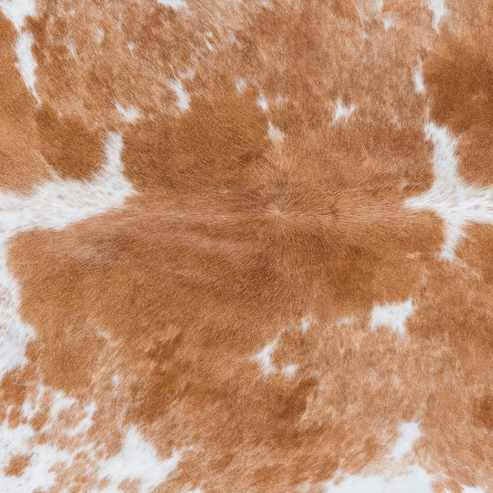 Brazilian Palomino and White Cowhide Rug Size 7'3" L x 6'8" W 7239