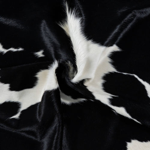 Brazilian Black and White Cowhide Rug Size 6'10" L x 5'5" W 7253