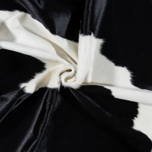 Brazilian Black and White Cowhide Rug Size 6'5" L x 4'8" W 7257