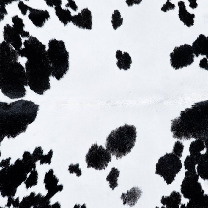 Brazilian Black and White Cowhide Rug Size 6'7" L x 5'5" W 7258