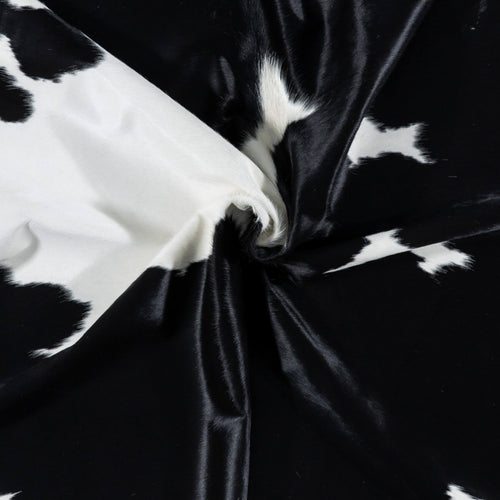 Brazilian Black and White Cowhide Rug Size 6'10" L x 5'8" W 7259