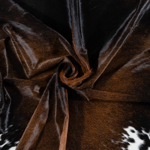 Brazilian Mahogany Cowhide Rug Size 7'8" L x 6'10" W 7268