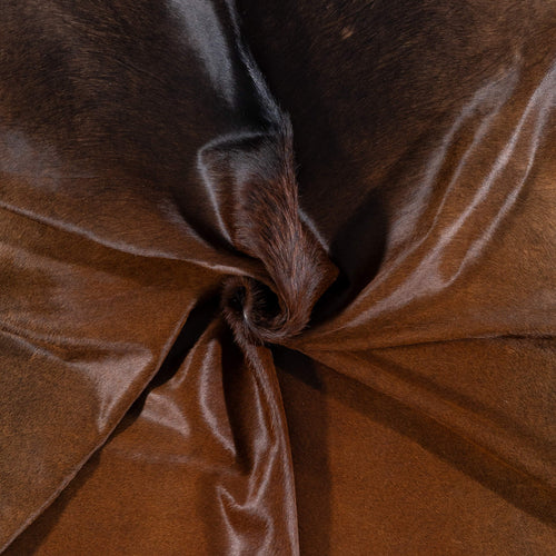 Brazilian Mahogany Cowhide Rug Size 7'11" L x 7'4" W 7270