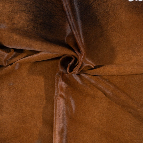 Brazilian Mahogany Cowhide Rug Size 7'6" L x 7'0" W 7276