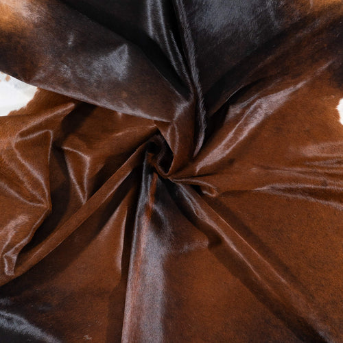 Brazilian Mahogany Cowhide Rug Size 8'5" L x 8'0" W 7282