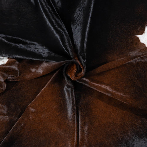 Brazilian Mahogany Cowhide Rug Size 8'5" L x 7'9" W 7284