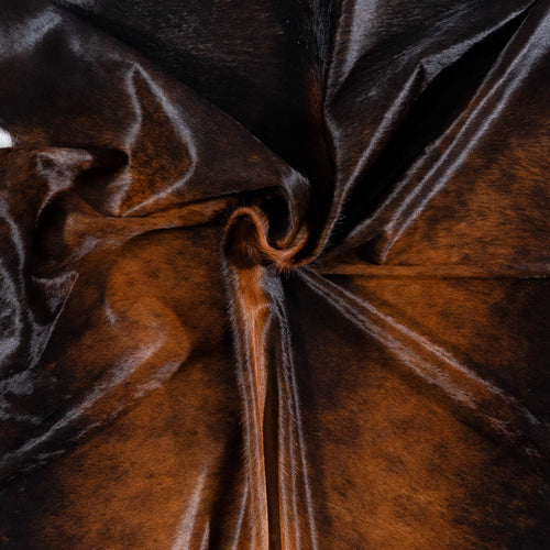 Brazilian Mahogany Cowhide Rug Size 7'4" L x 6'2" W 7287