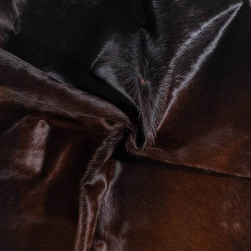 Brazilian Mahogany Cowhide Rug Size 6'11" L x 6'3" W 7312