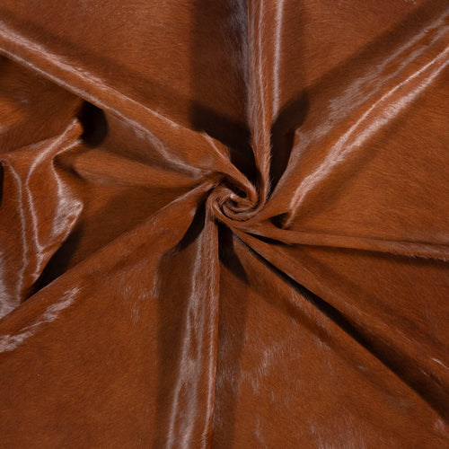 Brazilian Brown Cowhide Rug Size 7'8" L x 6'8" W 7321