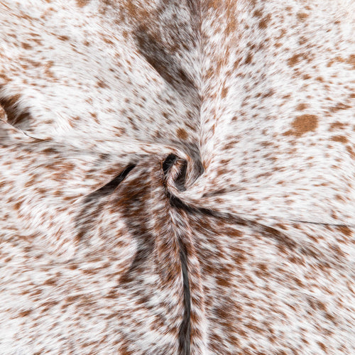 Brazilian Brown Salt and Pepper Cowhide Rug Size 6'5" L x 6'1" W 7386