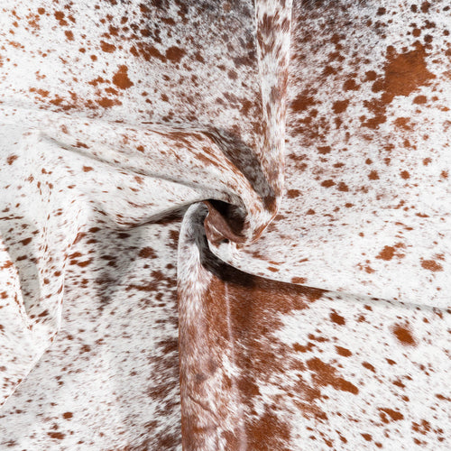 Brazilian Brown Salt and Pepper Cowhide Rug Size 6'5" L x 6'0" W 7388