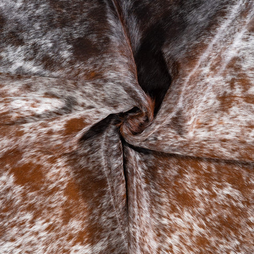 Brazilian Brown Salt and Pepper Cowhide Rug Size 6'11" L x 5'8" W 7394