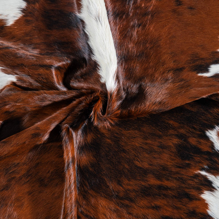 Brazilian Brindle White Belly and Backbone Cowhide Rug Size 8'0" L x 6'6" W 7407