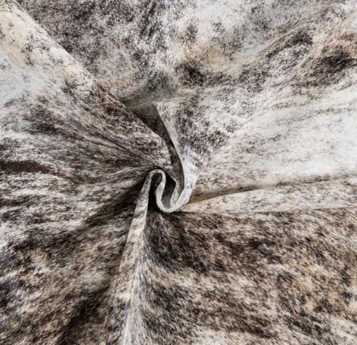 Brazilian Light Grey Brindle Cowhide Rug Size 7'2" L x 6'4" W 7436