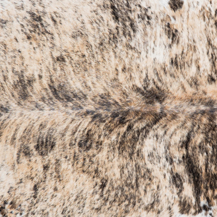 Brazilian Light Grey Brindle Cowhide Rug Size 7'1" L x 5'11" W 7437