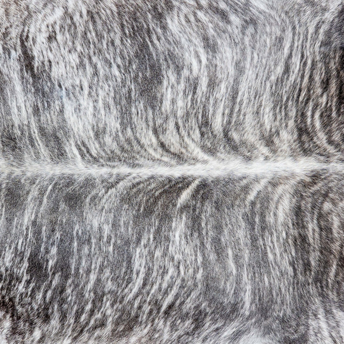 Brazilian Light Grey Brindle Cowhide Rug Size 7'4" L x 6'8" W 7443