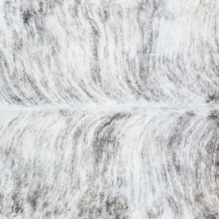 Brazilian Light Grey Brindle Cowhide Rug Size 7'8" L x 6'5" W 7444