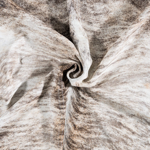 Brazilian Light Grey Brindle Cowhide Rug Size 7'2" L x 6'2" W 7445