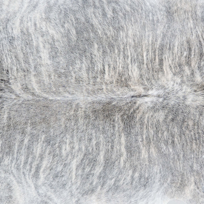 Brazilian Light Grey Brindle Cowhide Rug Size 7'3" L x 6'9" W 7450