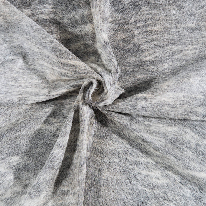 Brazilian Light Grey Brindle Cowhide Rug Size 7'3" L x 6'9" W 7450