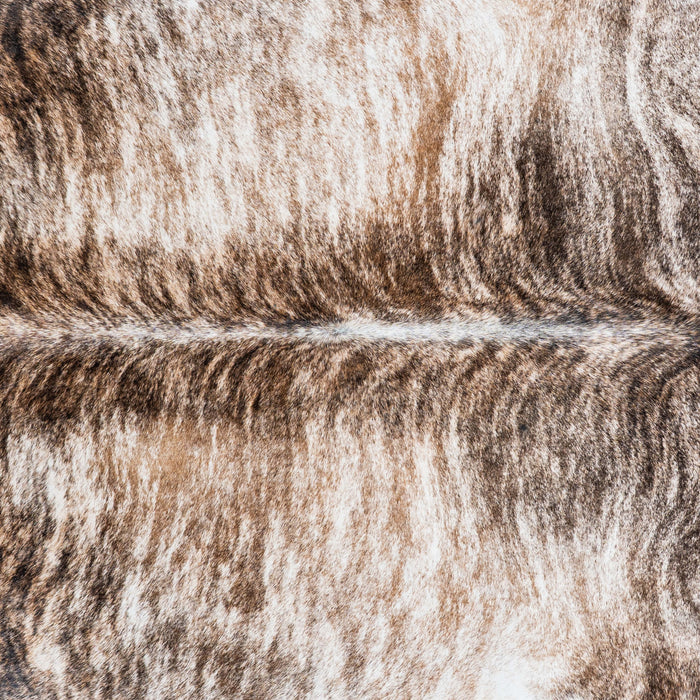 Brazilian Light Grey Brindle Cowhide Rug Size 7'8" L x 7'6" W 7459