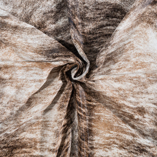 Brazilian Light Grey Brindle Cowhide Rug Size 7'8" L x 7'6" W 7459
