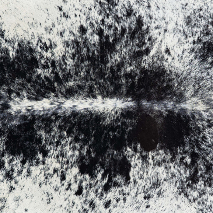 Brazilian Black Salt and Pepper Cowhide Rug Size 7'4" L x 6'7" W 7483