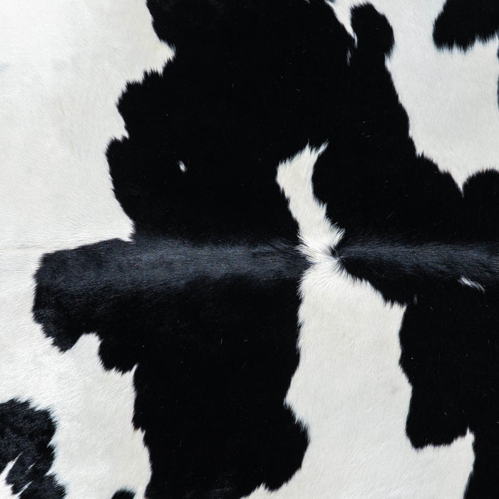 Brazilian Black and White Cowhide Rug Size 6'11" L x 6'3" W 7494