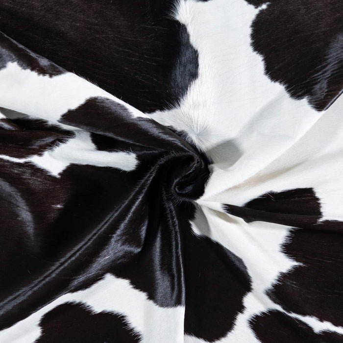 Brazilian Black and White Cowhide Rug Size 6'10" L x 6'3" W 7495