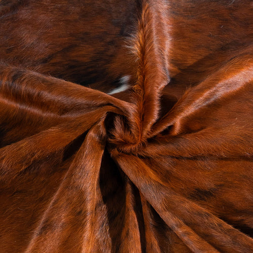 Tricolor Brindle Mix Cowhide Rug Size 7'3" L x 6'8" W 7505