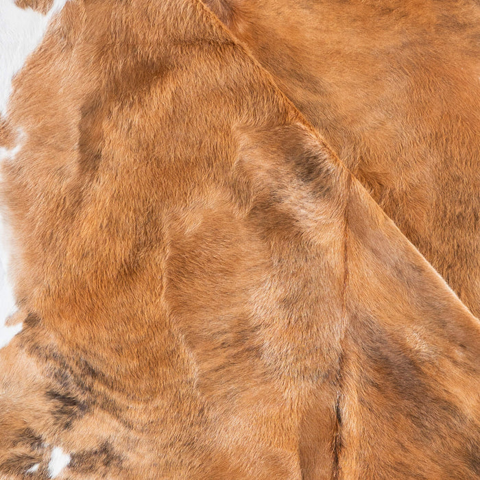Brindle White Belly Cowhide Rug Size 7'3" L x 6'9" W 7509
