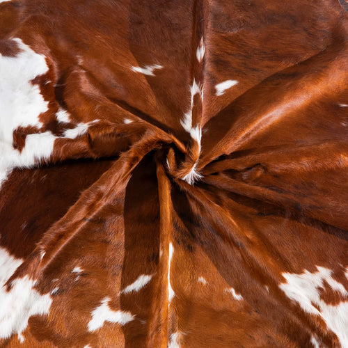 Tricolor Cowhide Rug Size 8'1" L x 6'11" W 7555