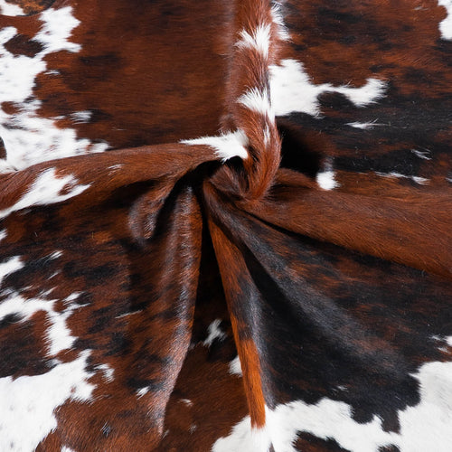 Tricolor Cowhide Rug Size 6'11" L x 6'4" W 7567