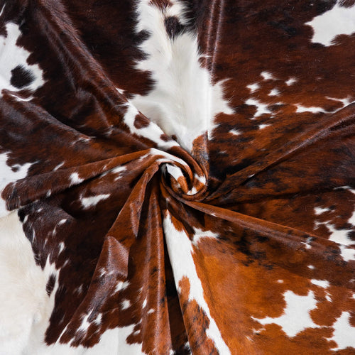 Tricolor Cowhide Rug Size 7'10" L x 6'7" W 7581