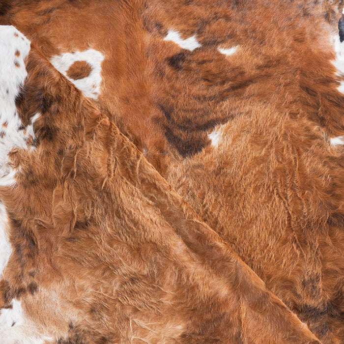 Tricolor Cowhide Rug Size 7'6" L x 6'11" W 7592