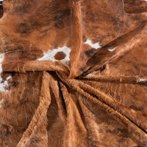 Tricolor Cowhide Rug Size 7'6" L x 6'11" W 7592