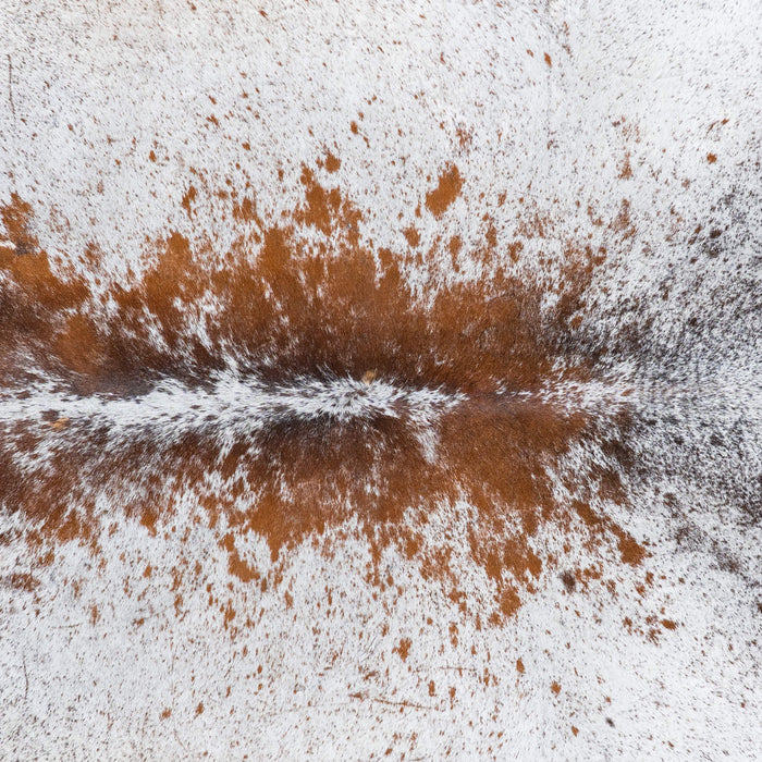 Brown Salt and Pepper Cowhide Rug Size 6'10" L x 6'4" W 7620