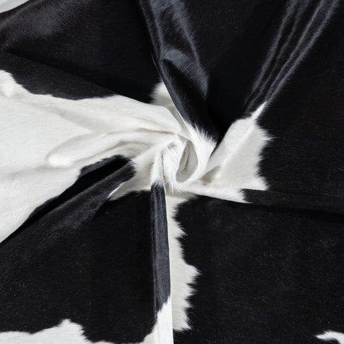 Brazilian Black and White Cowhide Rug Size 7'1" L x 6'5" W 7651