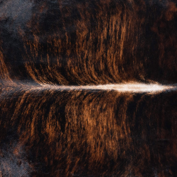 Brazilian Dark Brindle Cowhide Rug Size 7'2" L x 6'4" W 7658