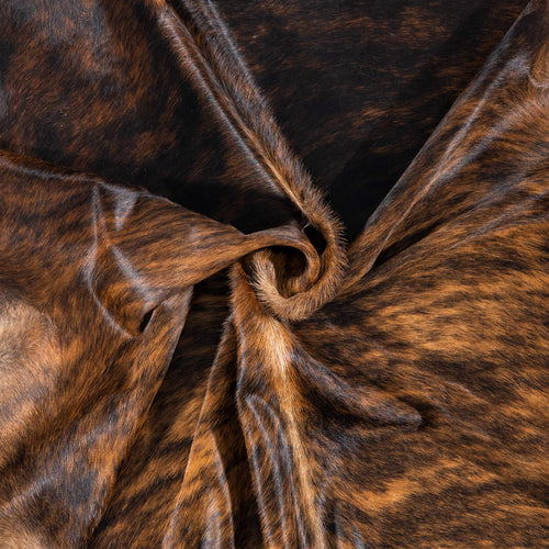 Brazilian Brindle Cowhide Rug Size 6'10" L x 5'10" W 7673