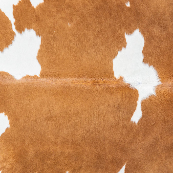 Brazilian Brown and White Cowhide Rug Size 8'1" L x 7'2" W 7691
