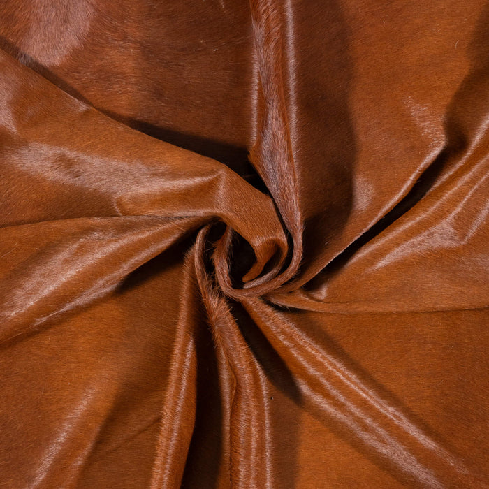 Brazilian Brown Cowhide Rug Size 7'5" L x 6'5" W 7706