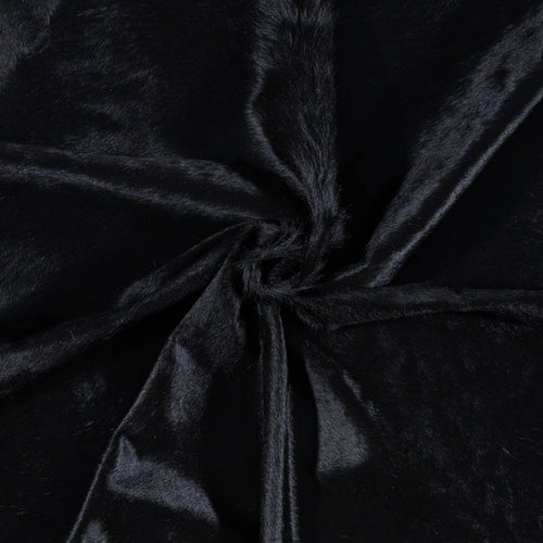 Brazilian Solid Black Cowhide Rug Size 8'8" L x 7'5" W 7721