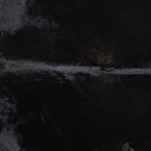 Brazilian Solid Black Cowhide Rug Size 7'6" L x 6'7" W 7734